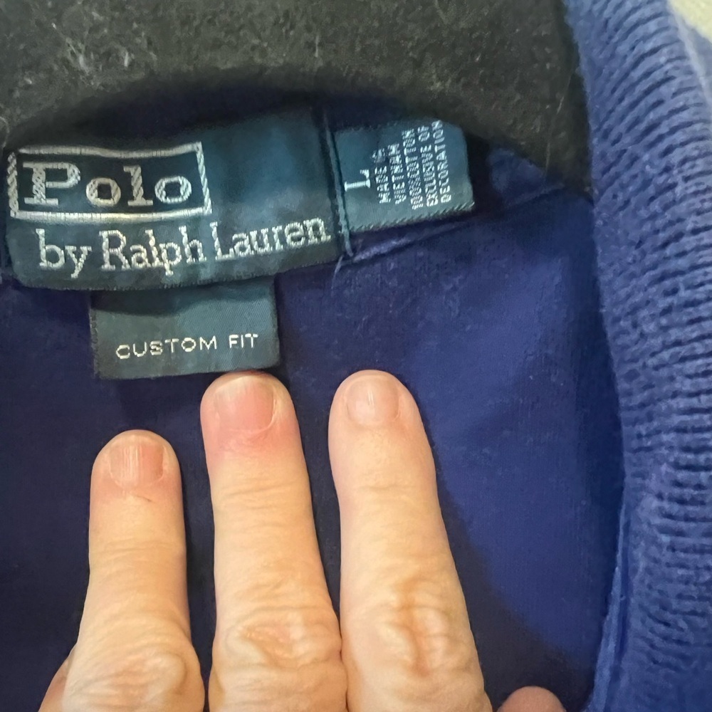 Ralph Lauren Blue Polo Shirt Classic Design Large - Picture 5 of 7